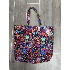 Consuela Tote Bag Womens Large Multicolor Floral Plastic Shoulder Shopper